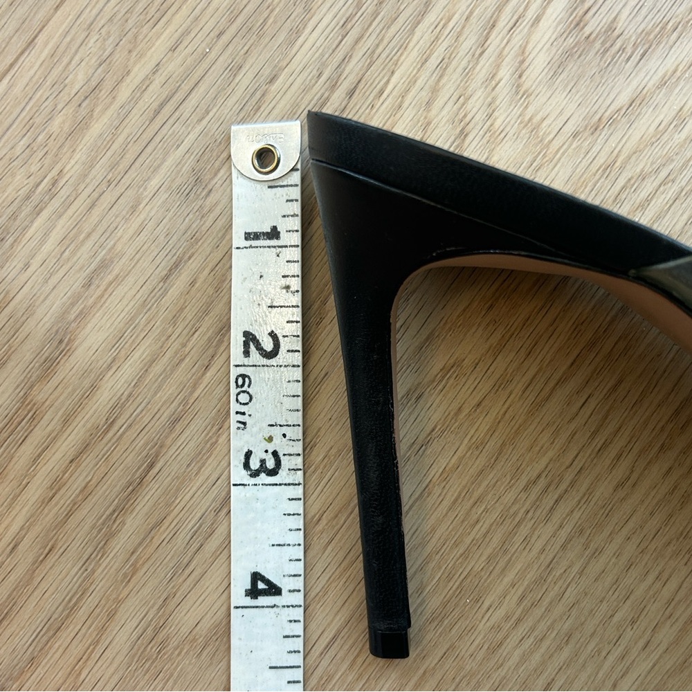 Schutz Greece Black Clear Vamp Rhinestones Stiletto Heel Mule Pumps 9.5 - Picture 12 of 12